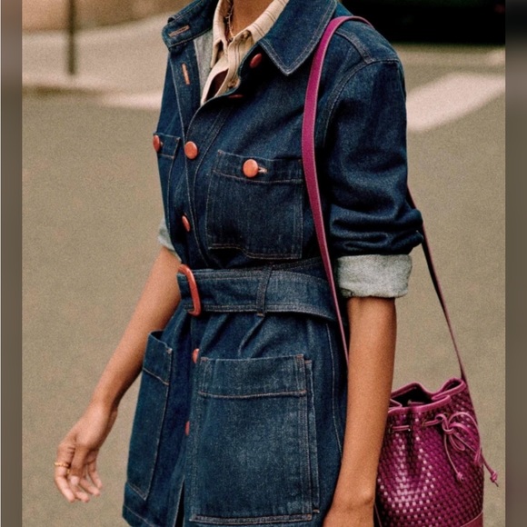 SEZANE MADENN BELTED JACKET - Picture 1 of 4